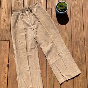 Vintage Corduroy Wide Leg Pants High Rise